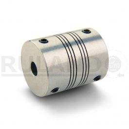 0.85 Nm Nominal Torque 22mm Length Stainless Steel 4mm Bore A Diameter 15mm OD Ruland MWC15-4-4-SS Clamping Beam Coupling Metric 4mm Bore B Diameter 