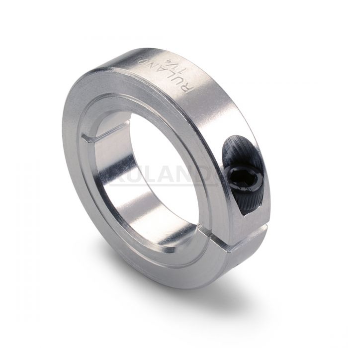 Ruland ENCL45-12-SS 303 Stainless Steel Shaft Collar 1.772 OD One Piece Inc. Thin Line 0.394 Width 0.7500 Bore 0.394 Width 1.772 OD 0.7500 Bore Ruland Manufacturing Co 