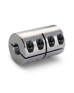 2-1/4 Length 3/4 Bore A Diameter 3/4 Bore B Diameter Ruland CLC-12-12-SS One-Piece Clamping Rigid Coupling with Keyway 3/16 x 3/16 Keyway Width 1-1/2 OD Stainless Steel 