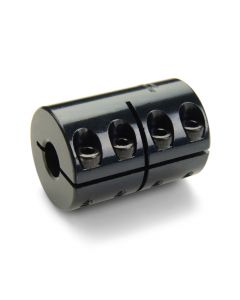 Black Oxide Bore Ruland Manufacturing Co Inc SPX-8-6-F SPX Series Clamp-On Rigid Coupling Side 1: .5000 in Side 2: .3750 in Bore 1215 Lead-Free Steel 
