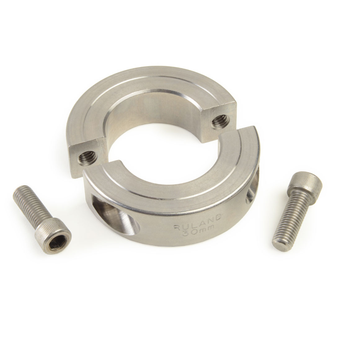 Stainless Steel .125 Bore 5/8 OD Double Wide 5/8 Width .125 Bore 5/8 OD 5/8 Width Ruland Manufacturing Ruland WCL-2-SS One-Piece Clamping Shaft Collar 