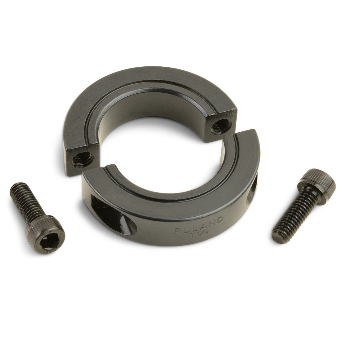 Pack of 2 Ruland SP-20-A Two-Piece Clamping Shaft Collar Aluminum 2 1/16 OD 1/2 Width 1.250 Bore 
