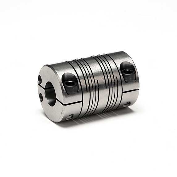 38.1 mm OD 16 mm x 11 mm Bores 57.2 mm Length 6-Beam Clamp Style Ruland FCMR38-16-11-SS 303 Stainless Steel Beam Coupling