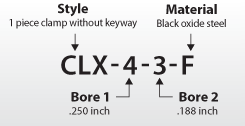2-1/16 OD Ruland CLX-20-16-F One-Piece Clamping Rigid Coupling Black Oxide Steel 1 Bore B Diameter 1-1/4 Bore A Diameter 3-1/4 Length 